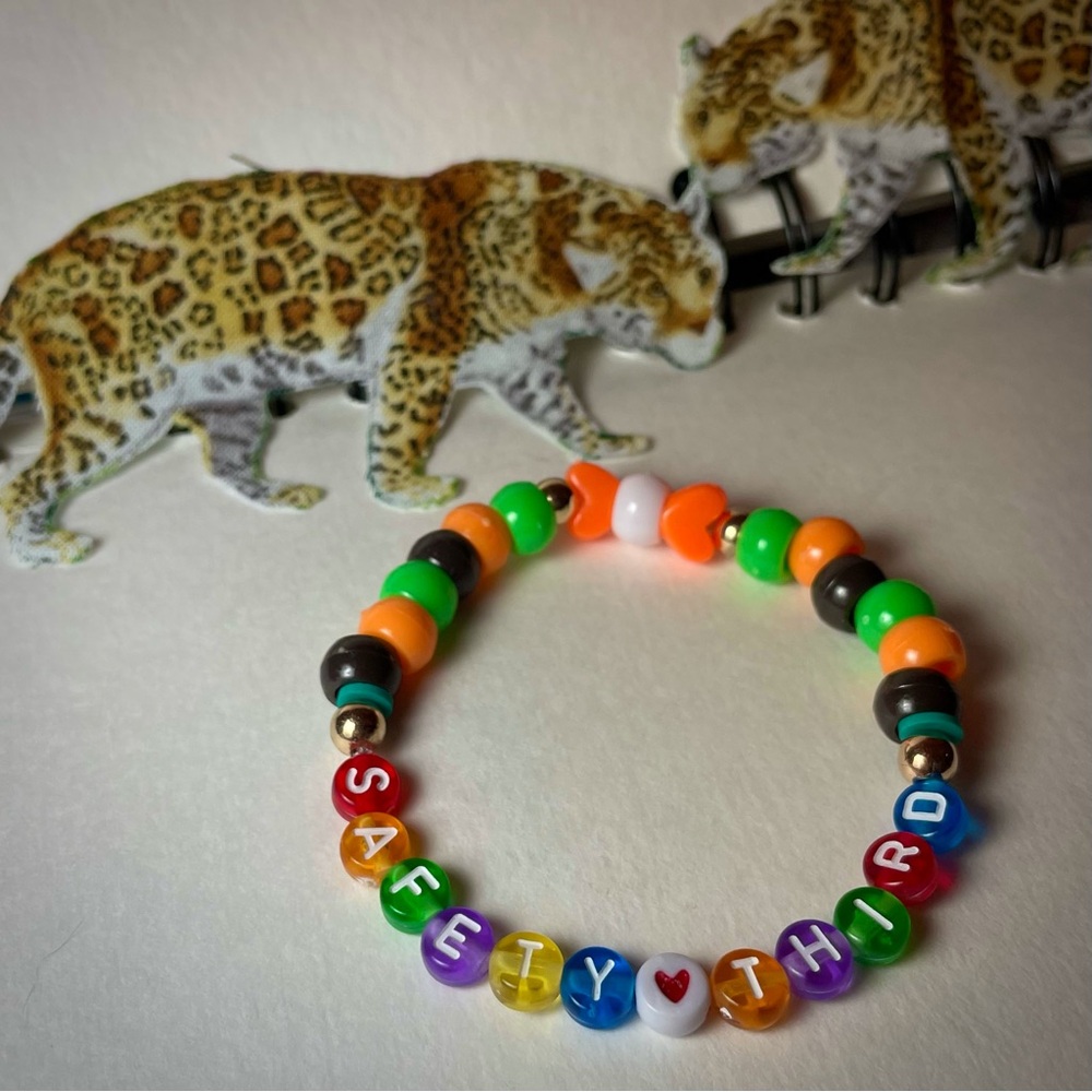 Friendship Bracelet Festival Burning Man Funny SAFETY THIRD Handmade Rave Party